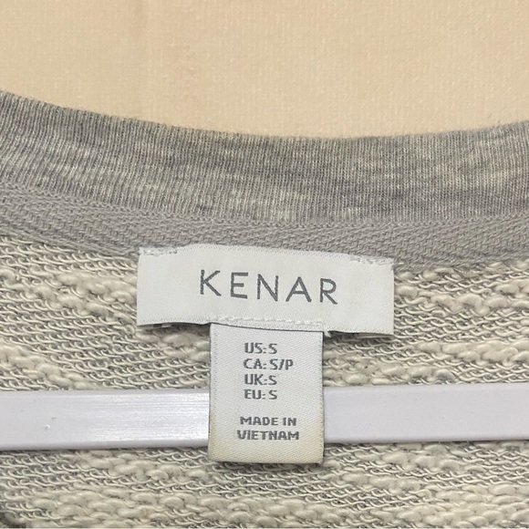 Kenar women's S long sleeve knee length sweatshirt dress w/ rhinestone details - Picture 5 of 8